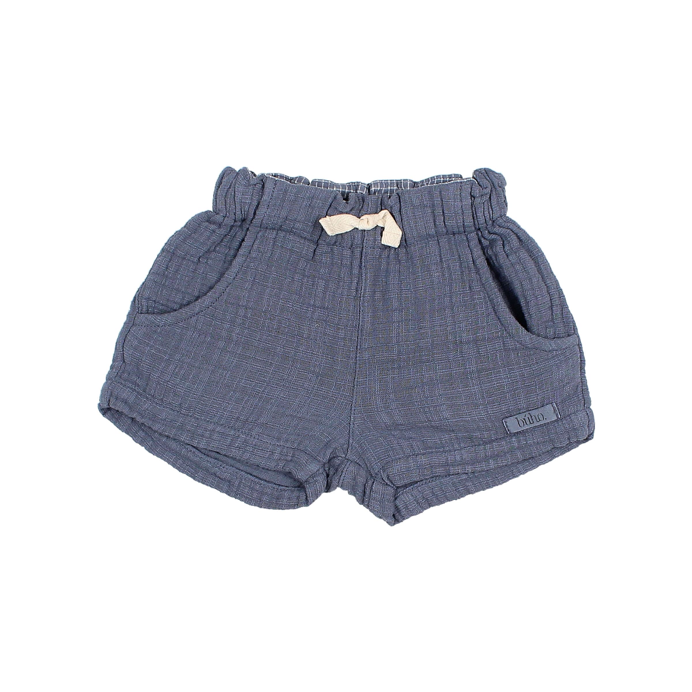 Muslin Baby Shorts (Blue Stone)