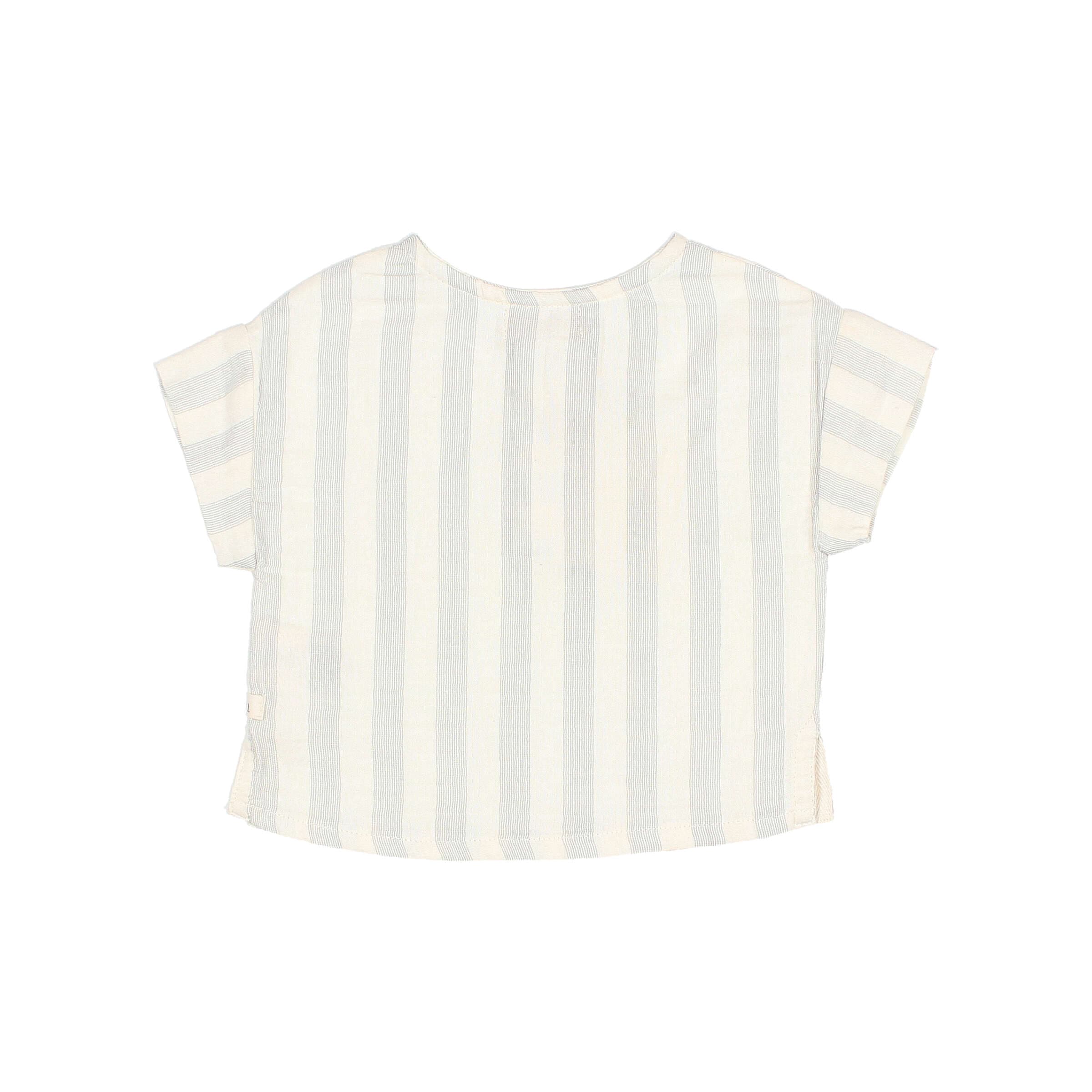 Stripes Shirt  Set (Sky Grey)