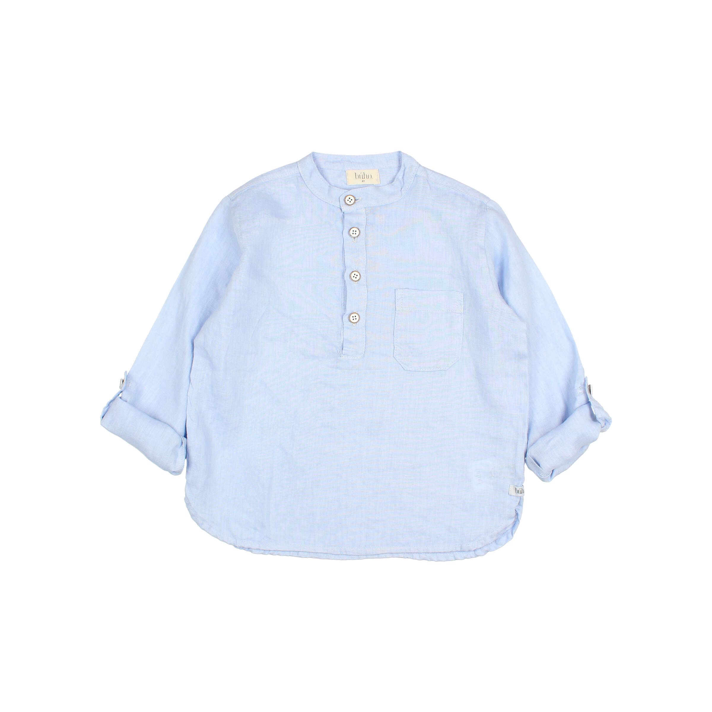 Linen Kurta Shirt (Placid Blue)