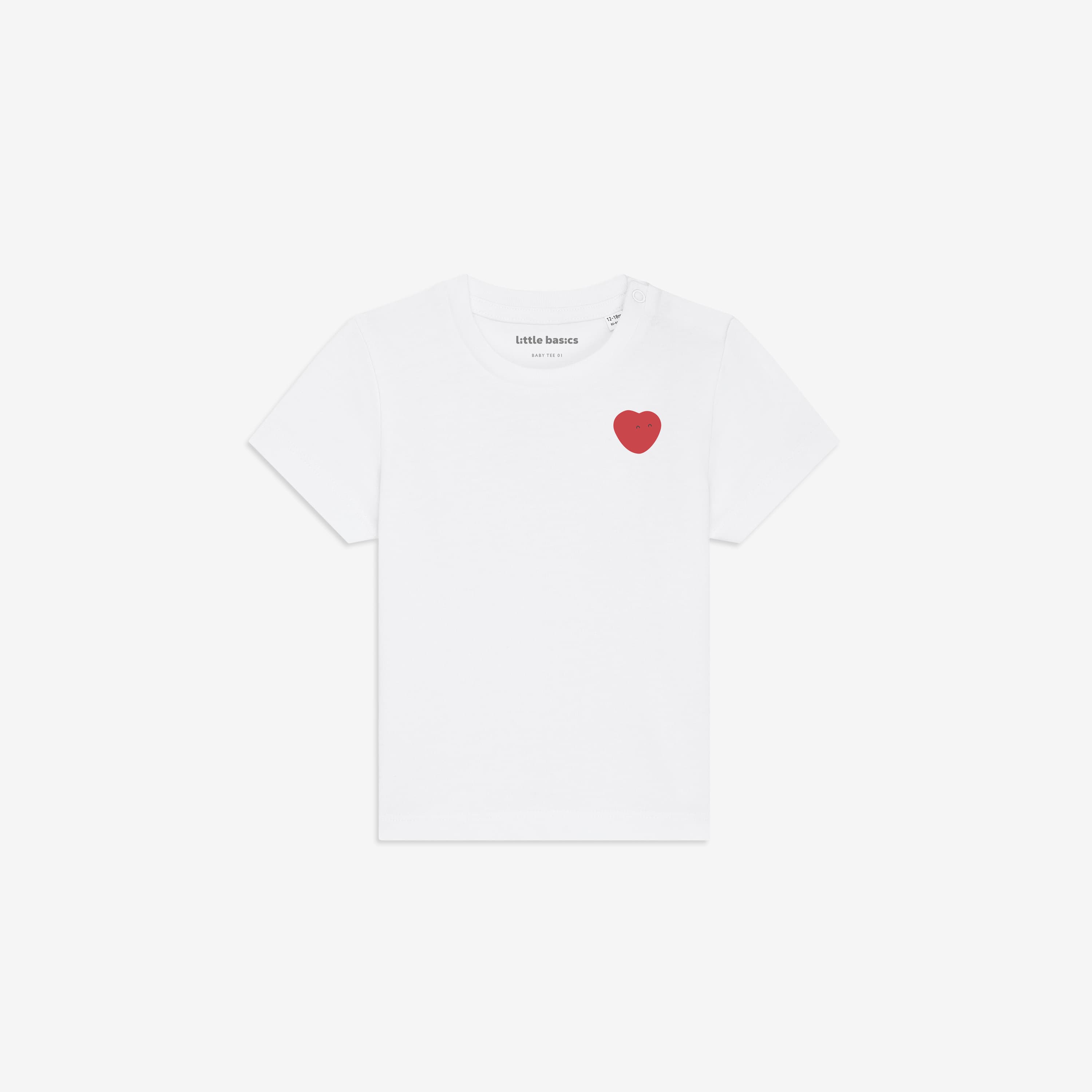 Organic Baby T-Shirt Pixie With Heart (White)
