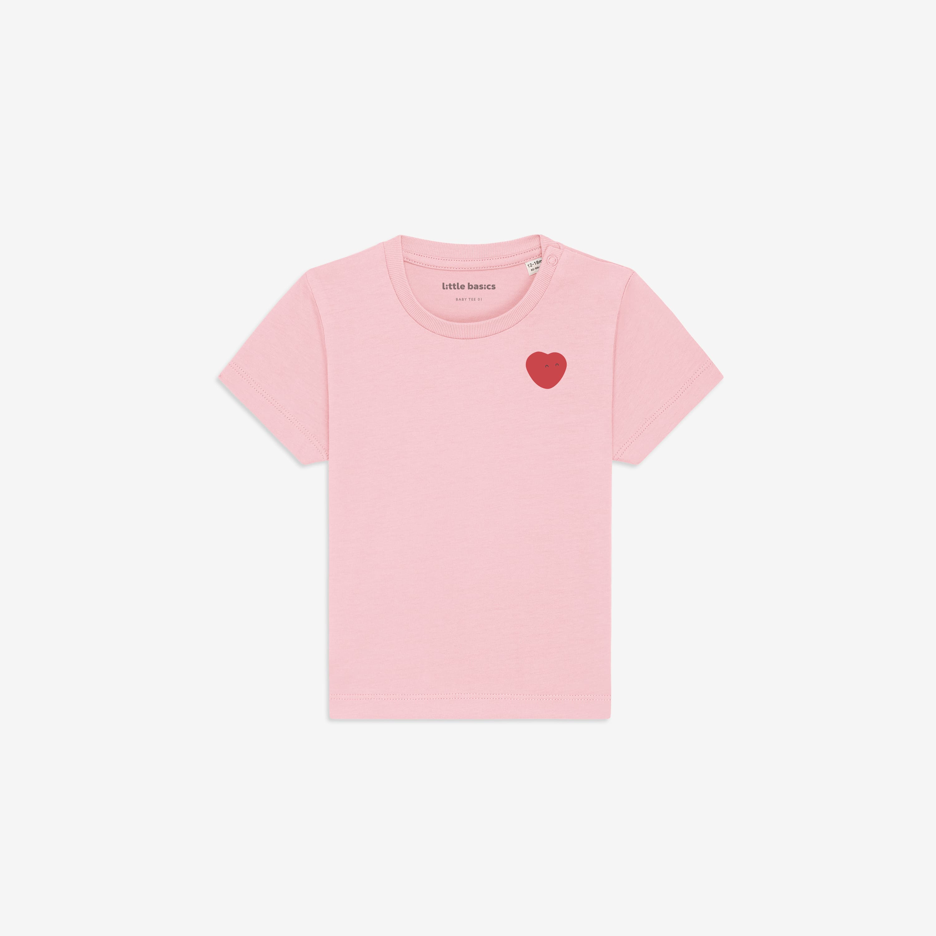 Organic Baby T-Shirt Pixie With Heart (Cotton Pink)