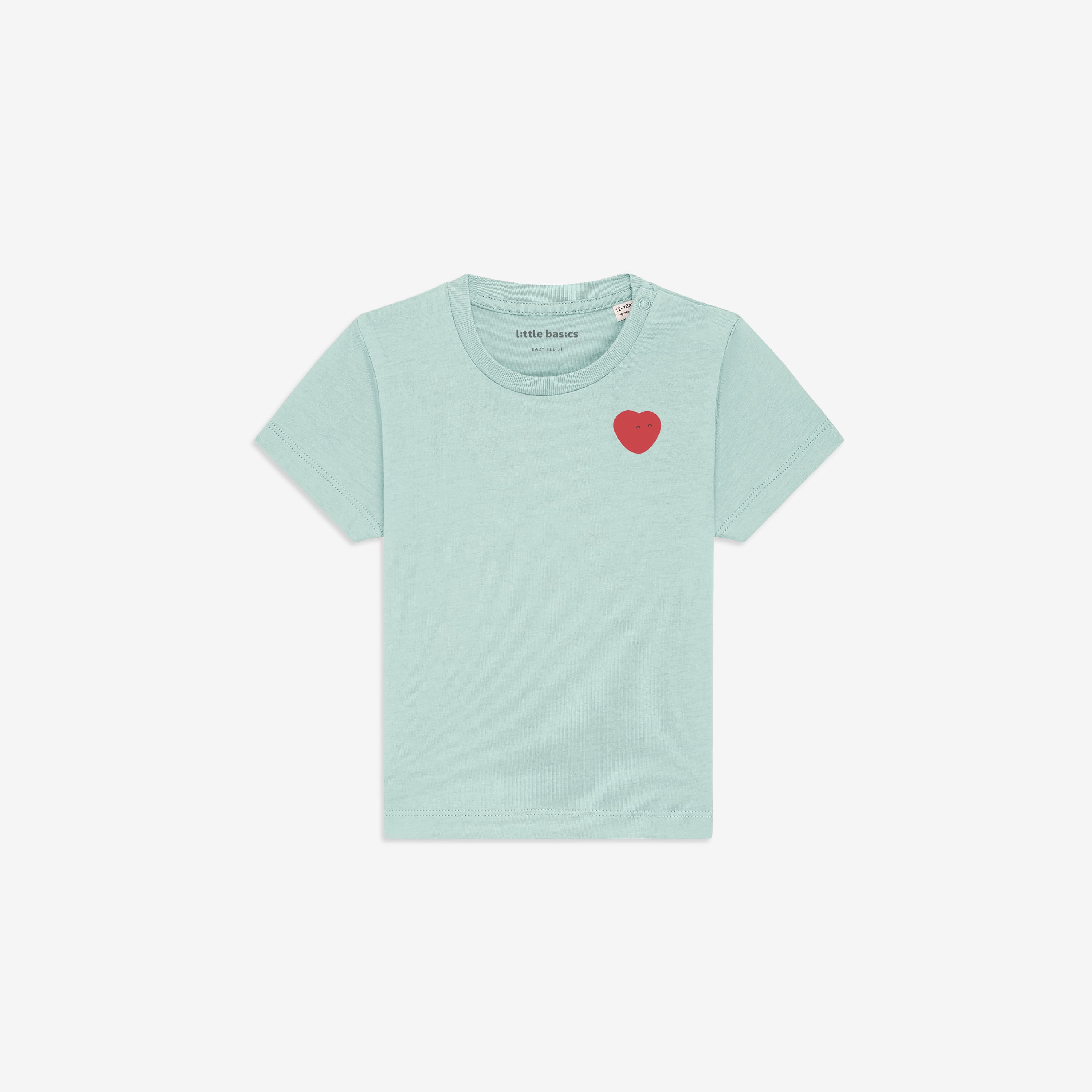 Organic Baby T-Shirt Pixie With Heart (Caribbean Blue)
