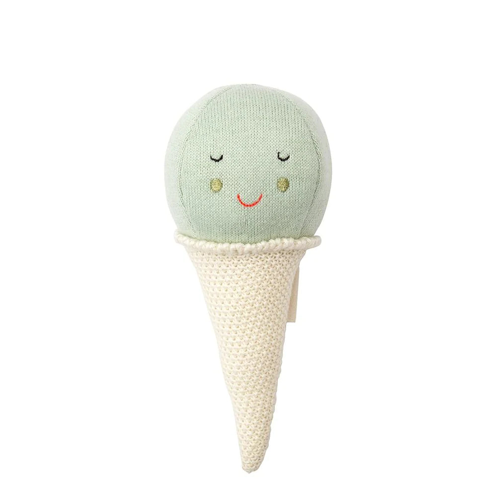 Mint Ice Cream Baby Rattle