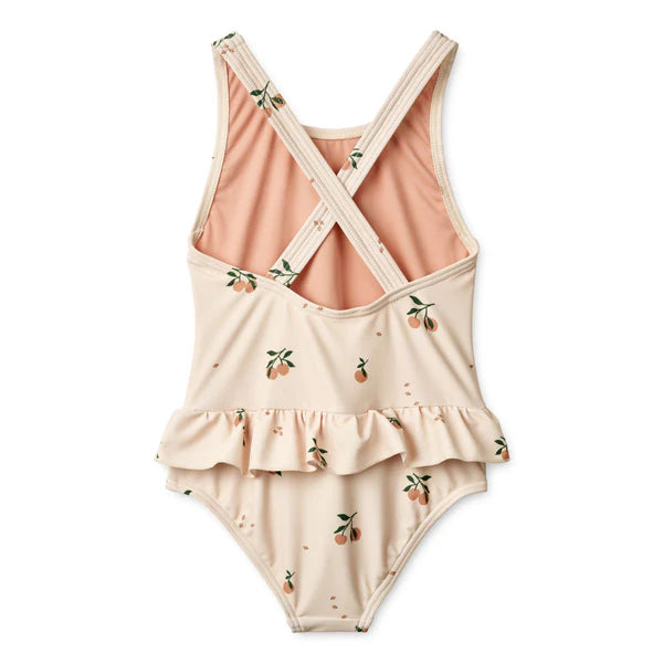 Amara Printed Swimsuit (Peach/Sea Shell)