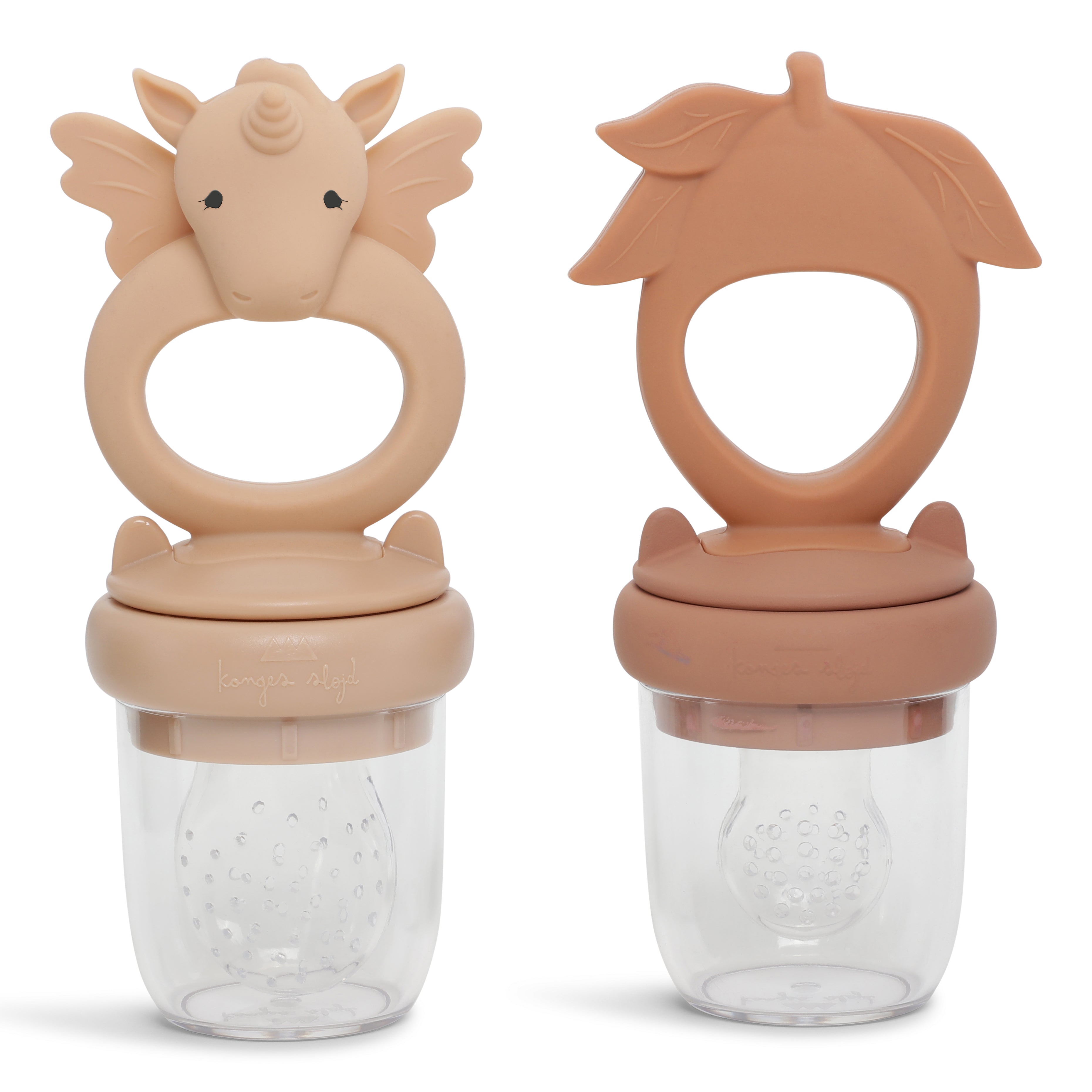 2 Pack Fruit Feeding Pacifier Unicorn (Rose sand/Brown clay)