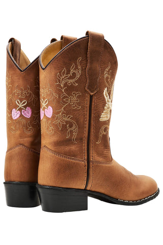Limited Cowboy Boots Dove x Bootstock (Cognac) Girls - Shoes Copenhagen Colors - Kuwait - Saudi Arabia