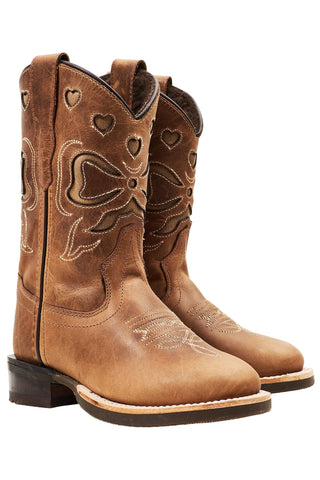 Limited Cowboy Boots Ranger Bow x Bootstock (Cognac) Brown Girls - Shoes Copenhagen Colors - Kuwait - Saudi Arabia