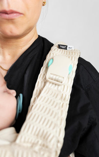 Baby Carrier with Magnetic buckles (Almond Beige) Mama - Baby Carriers Najell - Kuwait - Saudi Arabia