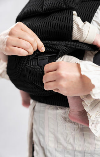 Baby Carrier with Magnetic buckles (Jet Black) Mama - Baby Carriers Najell - Kuwait - Saudi Arabia
