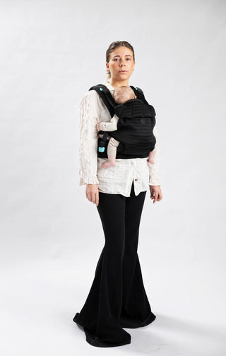 Baby Carrier with Magnetic buckles (Jet Black) Mama - Baby Carriers Najell - Kuwait - Saudi Arabia