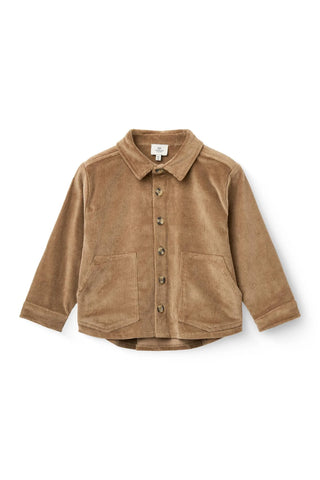 Corduroy Overshirt & Pants Set (Brown)