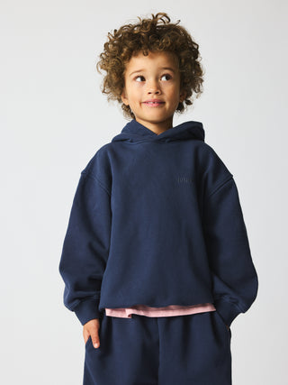 Nicolaj Francis Embr Hoodie Set (Mood Indigo Blue)