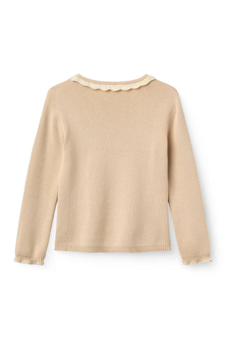 Knitted Tennis Blouse & Skirt (Beige)