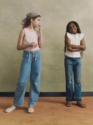 Lilia Barrel Jeans (Beachwave Drawcord) Girls - Bottoms DL1961 - Kuwait - Saudi Arabia