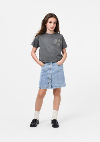 Bera Skirt (Rhinestone Denim) Skirts Molo - Kuwait - Saudi Arabia