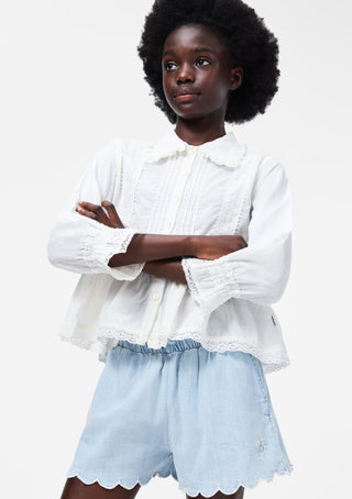 Addie Shorts (Washed Chambrey) Girls - Shorts Molo - Kuwait - Saudi Arabia