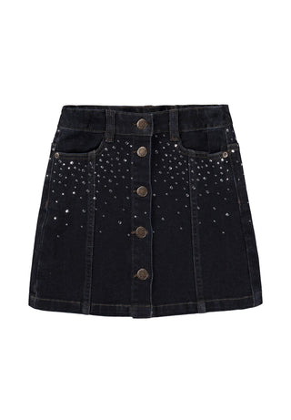 Bera Skirt (Rhinestone Raw) Black Skirts Molo - Kuwait - Saudi Arabia
