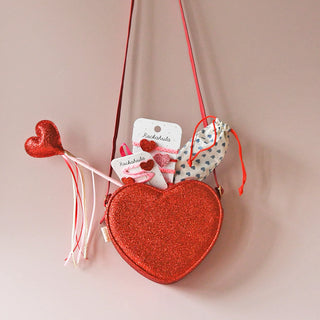 Love Heart Glitter Bag Girls - Handbags Rockahula - Kuwait - Saudi Arabia