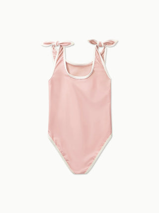 Elizabeth Swimsuit (French Rose) Girls - Swimsuits Petites Pommes - Kuwait - Saudi Arabia