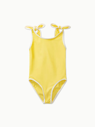Elizabeth Swimsuit (Citron) Yellow Girls - Swimsuits Petit Pommes - Kuwait - Saudi Arabia