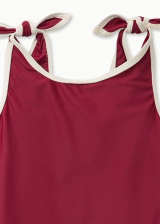 Elizabeth Swimsuit (Ruby Red) Girls - Swimsuits Petit Pommes - Kuwait - Saudi Arabia