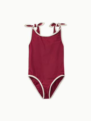 Elizabeth Swimsuit (Ruby Red) Red Girls - Swimsuits Petit Pommes - Kuwait - Saudi Arabia