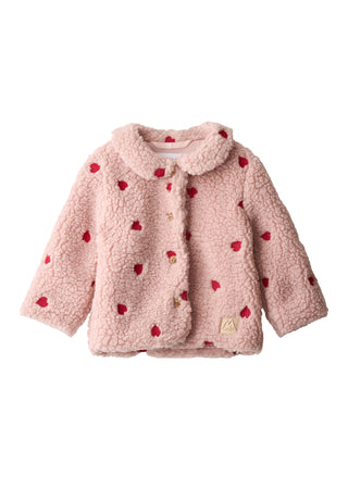 Ursula Fleece Jacket (Red Hearts Soft) Rose Girls - Jacket Molo - Kuwait - Saudi Arabia