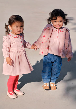 Ursula Fleece Jacket (Red Hearts Soft) Girls - Jacket Molo - Kuwait - Saudi Arabia