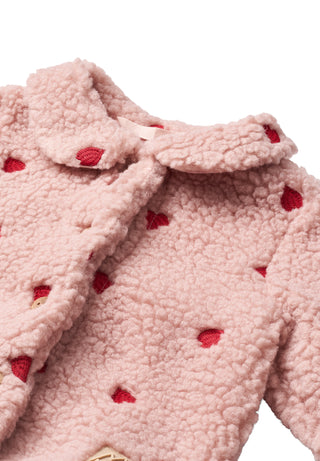 Ursula Fleece Jacket (Red Hearts Soft) Girls - Jacket Molo - Kuwait - Saudi Arabia