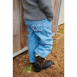 Limited Cowboy Boots Dove x Bootstock (Black) Girls - Shoes Bootstock - Kuwait - Saudi Arabia