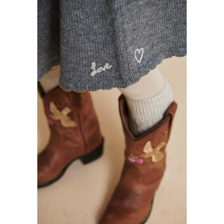 Limited Cowboy Boots Dove x Bootstock (Cognac) Girls - Shoes Copenhagen Colors - Kuwait - Saudi Arabia
