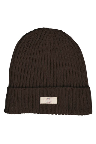 Cotton Knitted Classic Beanie (Dk. Brown)