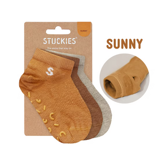 3-Pack Sneaker Socks (Sunny) Brown Unisex - Socks Stuckies - Kuwait - Saudi Arabia