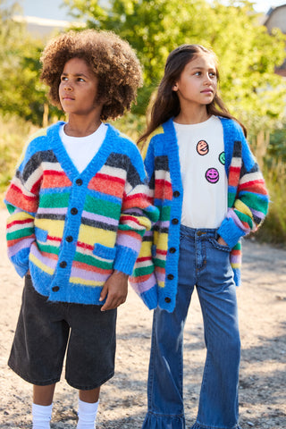 Brutus Cardigan (Fuzzy Stripe) Unisex - Sweater Molo - Kuwait - Saudi Arabia