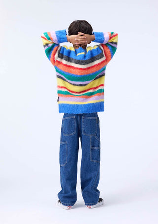 Brutus Cardigan (Fuzzy Stripe) Unisex - Sweater Molo - Kuwait - Saudi Arabia