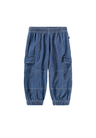 Sae Woven Pants (Mid Blue Wash) 104 (4years) Blue Unisex - Pants Molo - Kuwait - Saudi Arabia