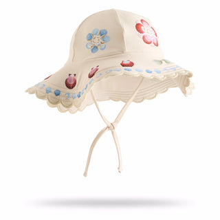 Nuka Swimhat (Sea Shell Deco) Cream Girls - Swim Hats Molo - Kuwait - Saudi Arabia