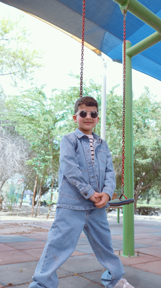 Organic Junior Jeans Regular Fit (LT Indigo Blue Washed) Boys - Pants Copenhagen Colors - Kuwait - Saudi Arabia