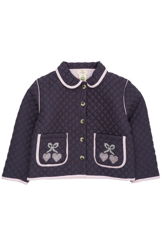 Checkered Quilted Jacket Blue Girls - Jacket Copenhagen Colors - Kuwait - Saudi Arabia