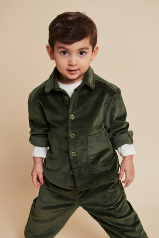 Corduroy Set (Green) Boys - Sets Copenhagen Colors - Kuwait - Saudi Arabia