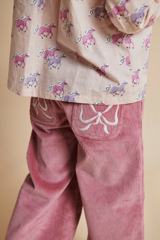 Corduroy Set (Rose) Girls - Sets Copenhagen Colors - Kuwait - Saudi Arabia