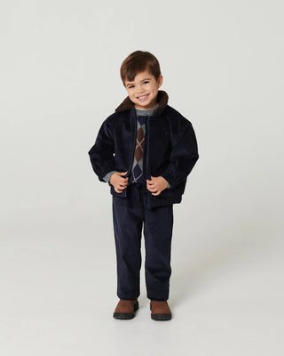 Corduroy Bomber Jacket (Navy)