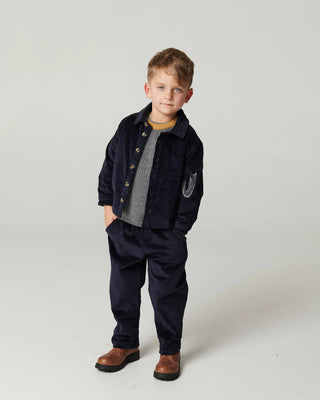 Corduroy Pant W. Adj. Waist (Navy)