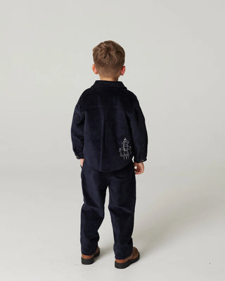 Corduroy Pant W. Adj. Waist (Navy)