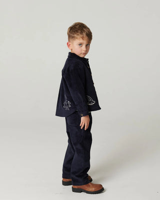 Corduroy Pant W. Adj. Waist (Navy)
