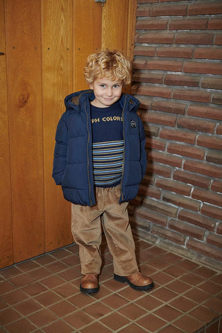 Corduroy Overshirt & Pants Set (Brown)