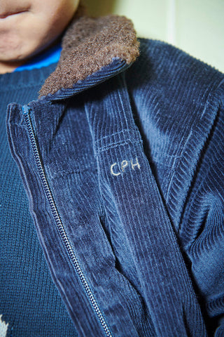 Corduroy Bomber Jacket (Navy)