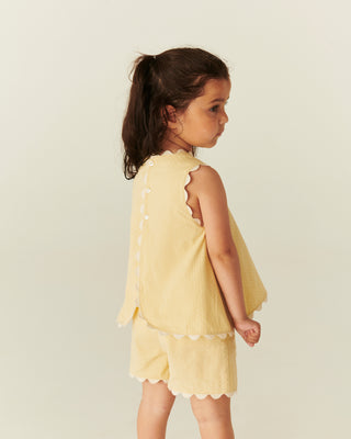Deco Top & Shorts Set (Pale Yellow) Yellow Girls - Sets Copenhagen Colors - Kuwait - Saudi Arabia