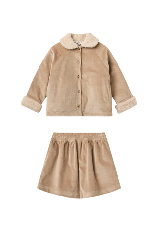 Corduroy Jacket & Skirt (Beige) Girls - Sets Copenhagen Colors - Kuwait - Saudi Arabia