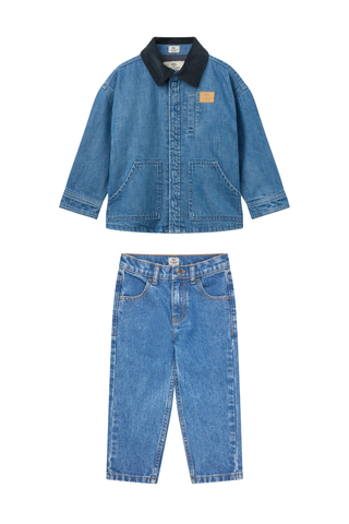Denim Jacket & Jeans Set (Indigo Blue)